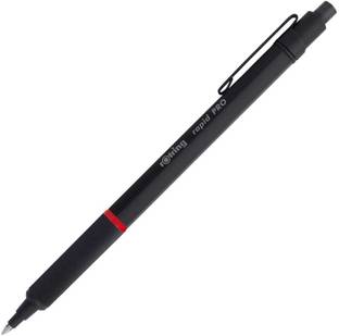rotring Rapid Pro Black Metal Body, Medium Refill Ball Pen