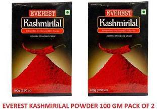 EVEREST Kashmiri Lal Mirch Powder 100 gram Pack of 2