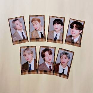 Niki Enterprises 9 cm BTS Festa 2921 2nd Concept Shoots Small Stickers ( Set of 7 ) + 3 Freebies Self Adhesive Sticker