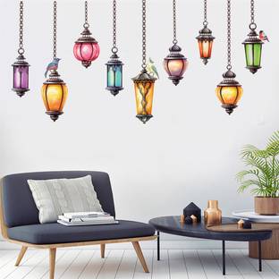 Flipkart SmartBuy 160 cm Wall Colourful Classic Hanging Lamp Home Decor Self Adhesive Sticker