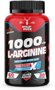 WILD BUCK L-Arginine 1000mg Supplement, Nitric Oxide Supplement for Muscle Growth
