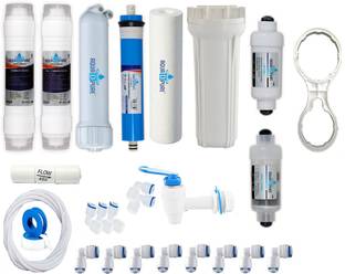 AquaDpure complete Ro water purifier filter service kit of 80 GPD membrane with all accessories Solid Filter Cartridge