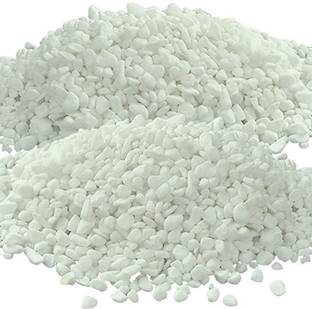 VANNEF Decorative Stones White Marble Chips Pebble Stones For Aquarium Home Garden Indoor & Outdoor Decoration Gravel Unplanted Substrate