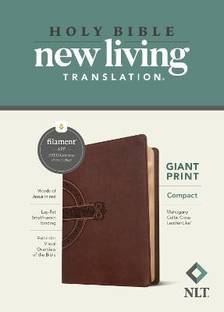 NLT Compact Giant Print Bible, Filament Edition, Mahogany
