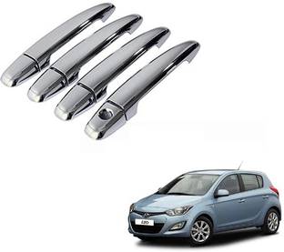 Qiisx Hyundai i20 Silver Door Handle Cover Set of 4 Car Grab Handle Cover