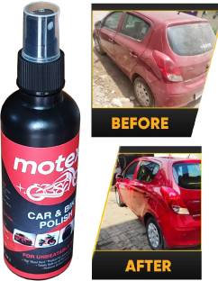 MOTEXO Liquid Car Polish for Metal Parts, Leather, Headlight, Dashboard, Exterior, Chrome Accent, Bumper