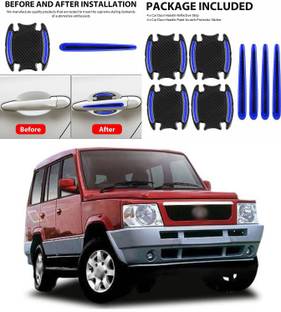 XZRTZ 8pcs Universal 3D Carbon Fiber Texture car Door Handle Door Bowl Paint Scratch Protector Protective Cover Protective Film car Outdoor Safety Decoration Reflective Strip X226 Matte, Glossy, Chrome Tata Sumo Side Garnish