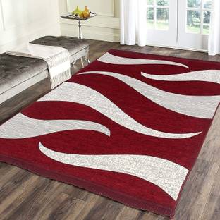 Sparrow world Maroon Chenille Runner