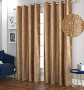A Next Step 213.36 cm (7 ft) Polyester Blackout Door Curtain (Pack Of 2)