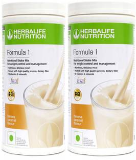 HERBALIFE 2 PCS OF Formula 1 Nutritional Shake Mix BANANA + BANANA Flavor Protein Shake