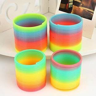 Tzoo Magic Rainbow Spring Toy Magic Spring Set of 4 (Multi Color)