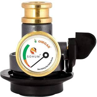 Sohum gas safety SOHUM Low Pressure Gas Safety Device, Gas Cylinder Regulator, Gas Detector, Automatic gas Leakage detector safety device with Auto CUT-OFF Gas Detector
