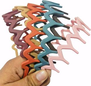 Anna Stella Simple Fancy Plastic Matte Headband Teeth Comb Matte Hairband (Style-5) Hair Band