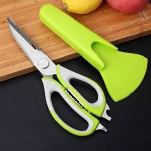 VBH Retail 10 in 1 Mighty Shears Scissor Multipurpose Stainless Steel Scissor Best Shear Of Cooking Scissor Knife/Cutter/Peeler/Opener/Fish Scale Scraper/Slicer/Nutcracker Stainless Steel All-Purpose Scissor Stainless Steel Stainless Steel All-Purpose Scissor