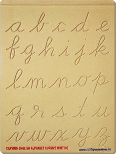 Little Genius Carving English Alphabets - Cursive Writing