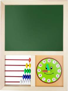 Little Genius GREEN CHALK BOARD + CLOCK & ABACUS