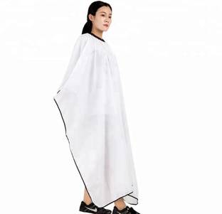 Nysa Hair Cutting Sheet | Pearl White Cutting Sheet with Borders style | Cutting Sheet for men & women | Cutting Sheet for hairdressers and barbers | Reusable - Wipe clean, machine-wash warm, or dry-clean Makeup Apron