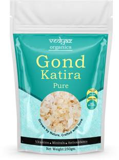 Vedyaz Organic Gond Katira Pure Organic - 250gm - Edible Tragacanth Gum Dried Gum