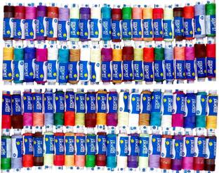 DHAGA 100 Thread Spools (25 Shades, Each 4 In No.) Multicolor Thread