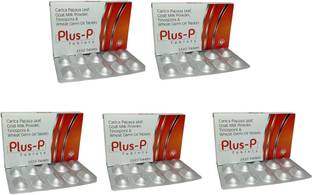 Plus P Tablets For Dengue-Papaya Leaf Extract Tablet-Immunity Booster Tablet (Pack Of 5)