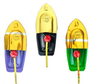 kd and sons 3 pcs pop pop steam boat toy || pop pop boat with free wax candle & dropper || putt putt nav steam boat, fat fat boat Bath Toy