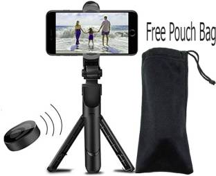 POZUB 3 in1 Multi-Purpose Bluetooth Extendable Wireless Remote Selfie Stick Tripod Stand + Dustproof B...