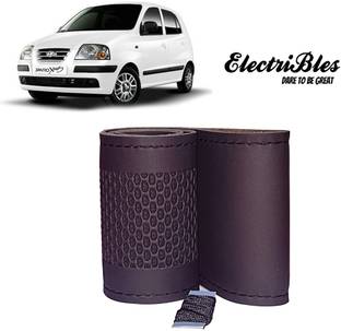 ELECTRIBLES Hand Stiched Steering Cover For Hyundai Santro Xing
