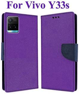 Wristlet Flip Cover for Vivo Y33s, Vivo Y21T