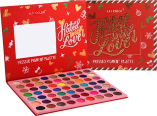 s.f.r color Color Chirstmas Edition Hated With Love Pressed Pigment 63 Colors Palette ( Glitter,Shimmer,Matte) 63 g