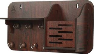 FMSA4 NEW LOUNCH WOODEN BROWN COLOR KEY HOLDER & MOBILE HOLDER FULLY MULTI PURPOSE Wood Key Holder