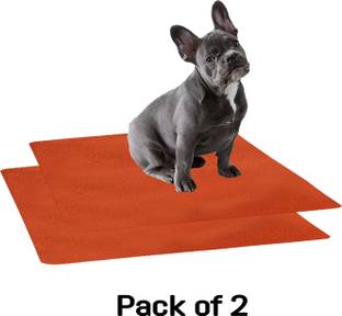 Trance Home Linen Waterproof Pet Training Puppy Pads |Reusable | Washable Pet Dry Sheet - Small - Pack of 2 Dog Pet Mat