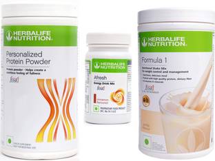 HERBALIFE formula 1 vanila (500g)+ protien (400g)+ afresh cinnamon (50g) Plant-Based Protein