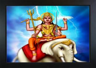 RV SALES indra dav photo frame for puja room WxH: 6x8 Religious Frame