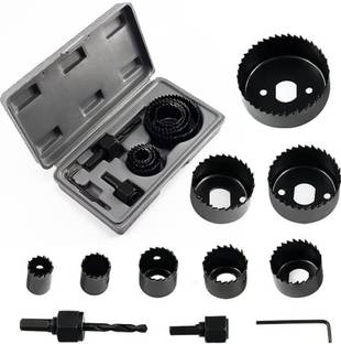 tool trust Hole saw set 11 pieces 3/4"-21/2" hole saw kit hex key install plate for wood,PVC board, plastic plate drilling Rotary Bit Set