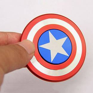Bal samrat Captain America Shield Metal Bearing Fidget Spinner Red and Blue