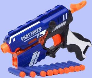 Toyexpress Hot Fire Toy Gun with 10 Foam Bullets & Light Toy Guns, Durable and Safe Design, Easy to Operate Playtime Guns for Shooting Imaginary Targets Guns & Darts