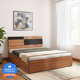 Bharat Lifestyle Rome Exotic teak Engineered Wood Queen Box Bed