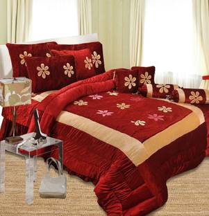 Linemates Velvet Double King Sized Bedding Set