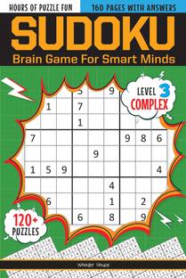 Sudoku - Brain Games for Smart Minds Level 3 Complex Brain Booster Puzzles for Kids, 120+ Fun Games
