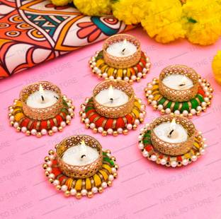 THE SD STORE Iron 6 - Cup Tealight Holder Set