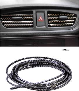 Love Me Car-Styling Interior Grill Air Vent Car Beading Roll (2 Meter) Golden Check Glossy Universal For Car Universal For Car Front Garnish