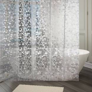 KUBER INDUSTRIES 210 cm (7 ft) Shower PVC (Polyvinyl Chloride) Curtain Single Curtain