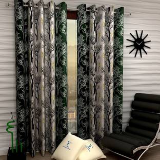 Fashion String 213 cm (7 ft) Polyester Semi Transparent Door Curtain (Pack Of 2)