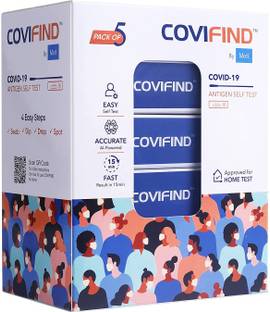 CoviFind Rapid Antigen Test Kit- ICMR Approved Covid Test Kit for Home Use (Pack of 5) Antigen Self Test Kit