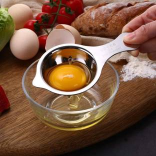 SHIDHMI Egg Yolk White Separator 304Egg Strainer Filter Dishwasher Safe Kitchen Bake Stainless Steel Egg Separator