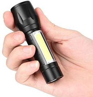 uniq shopee Torch Light Mini Aluminum Long Range Rechargeable Torch, Emergency Lights, Small Pocket Torch, Camping Light, Flashlight, Keychain Torch Waterproof Metal TORCH Zoomable 4 hrs Torch Emergency Light