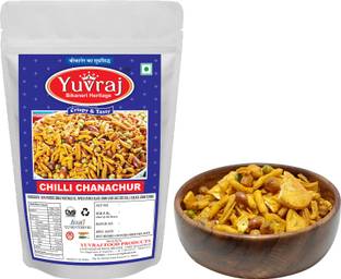 Yuvraj Food Product Chilly chanachur spicy & Crunchy Bikaneri Premium Snacks 1 kg pack