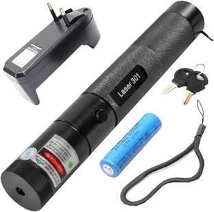 XTRDT 5mw Green Laser Pointer (301),Light +18650 Battery+ Charger, for office