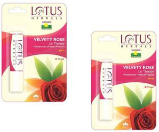 LOTUS HERBALS HERBALS Lip Therapy Velvety Rose (( Pack 2 )) (( 4g * 2 )) Velvety Rose