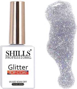Shills Professional UV LED Soak Off Glitter Top Coat Gel Polish glitter top coat